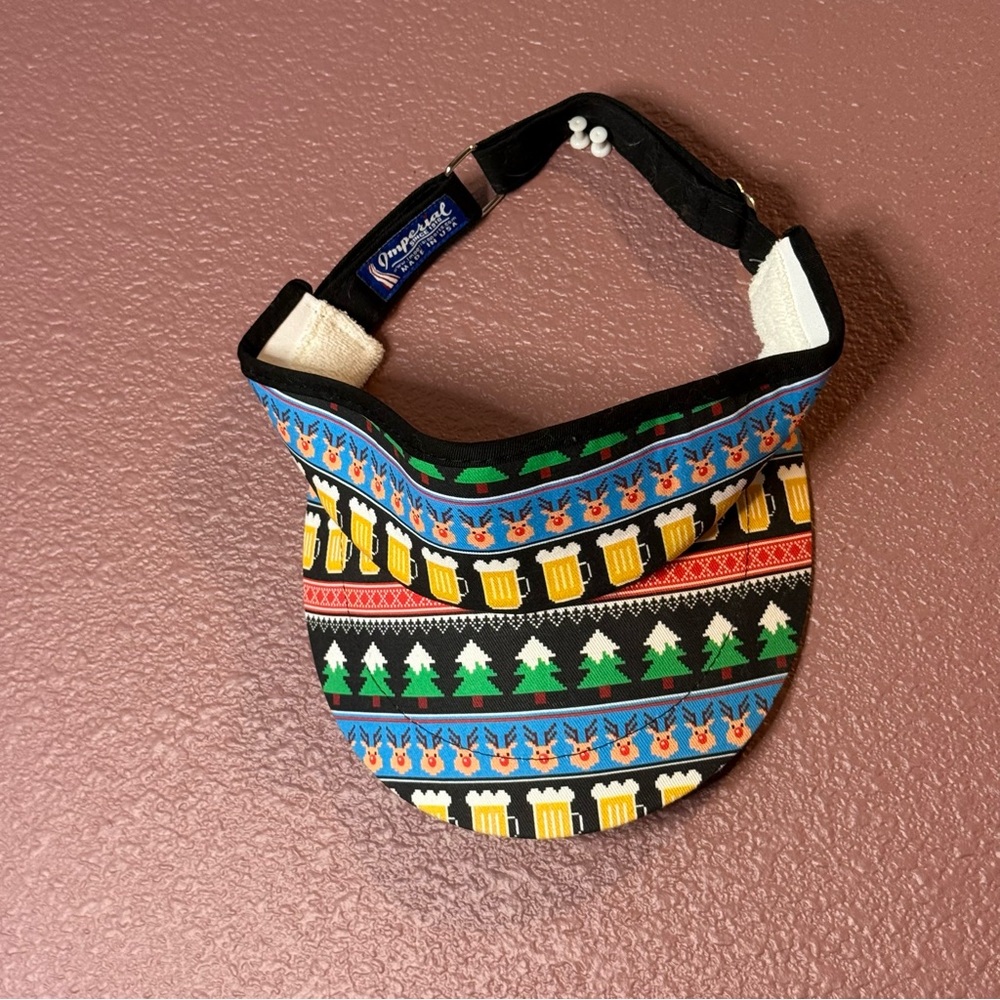 Imperial Tour Visor Ugly Christmas Sweater Print